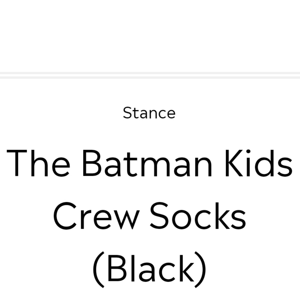 NWT Kid's The Batman Stance Crew Socks - Picture 8 of 10